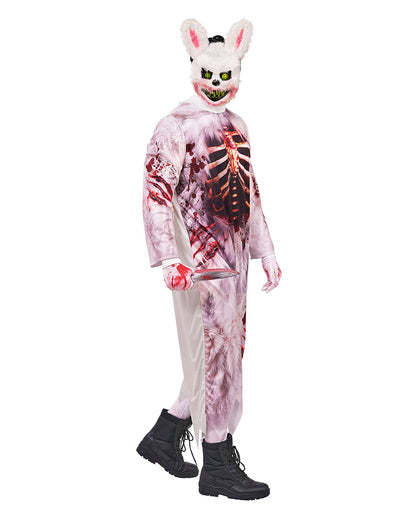 Zombie Bunny Men Costume Jumpsuit with Mask