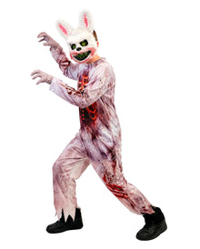 Zombie Hase Kinder Kostüm-Jumpsuit mit Maske