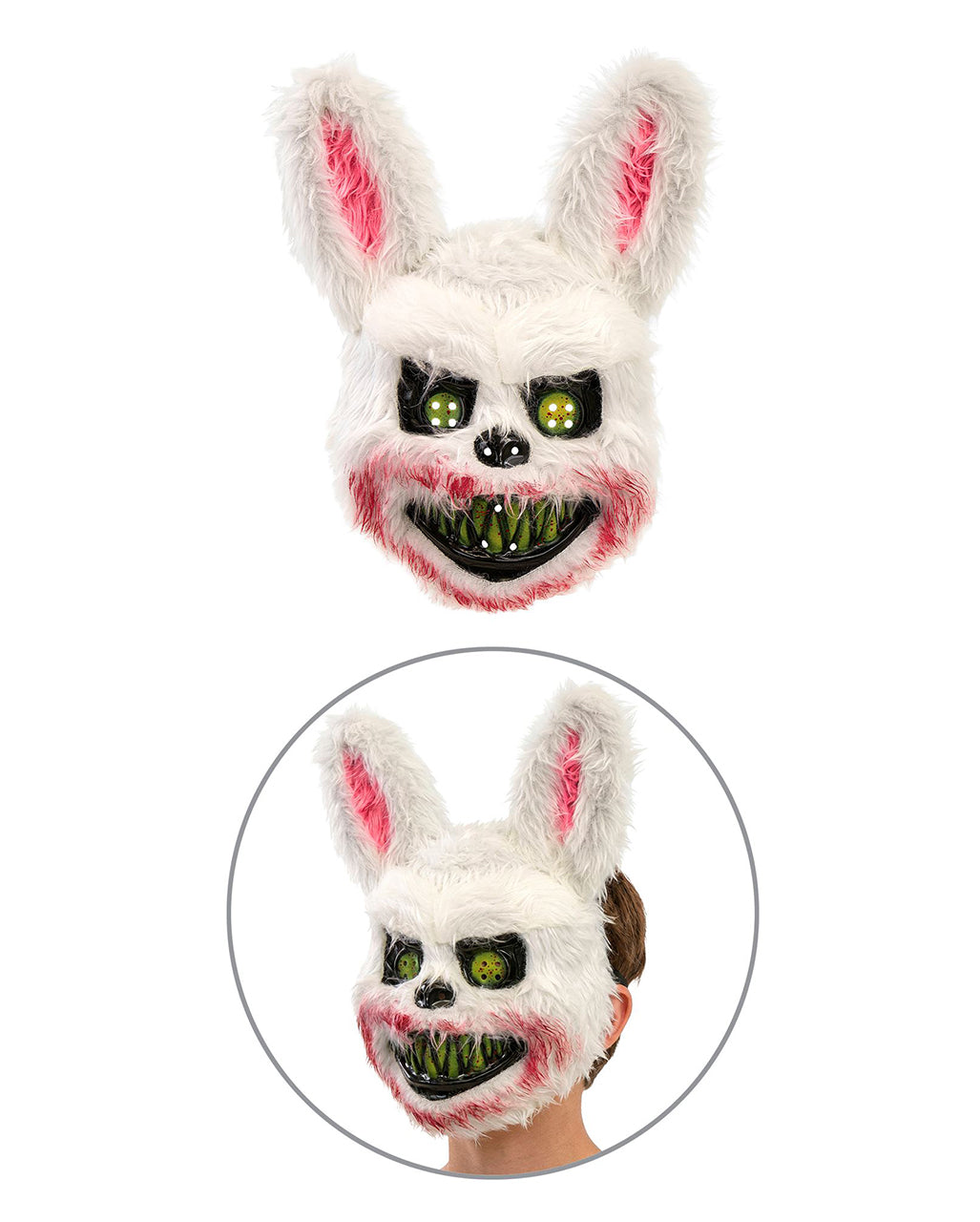 Zombie Hase Kinder Kostüm-Jumpsuit mit Maske