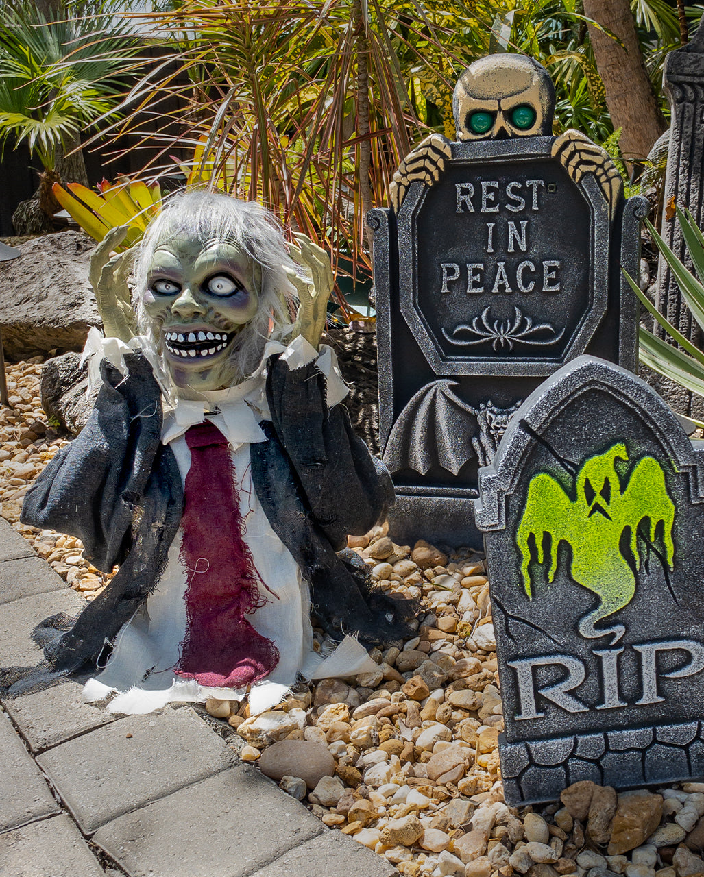 Zombie Groundbreaker mit Pop Up Schädel 56cm
