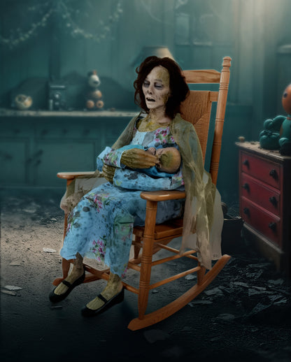 Zombie Mama & Baby Halloween Animatronic