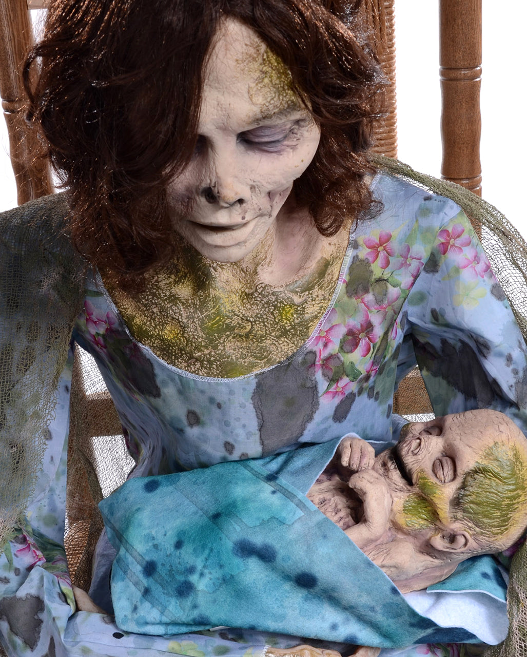 Zombie Mama & Baby Halloween Animatronic