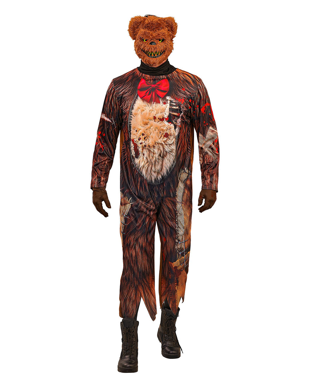 Zombie Bär Herren Kostüm-Jumpsuit mit Maske
