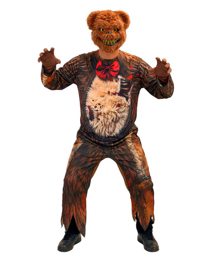 Zombie Bär Herren Kostüm-Jumpsuit mit Maske