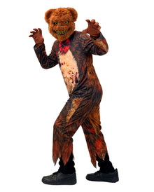 Zombie Bär Kinder Kostüm-Jumpsuit mit Maske