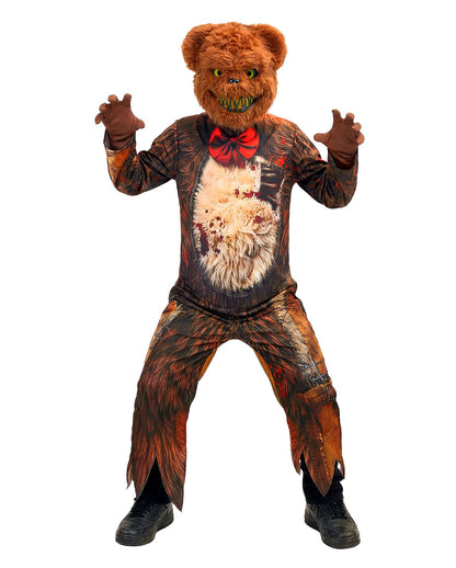 Zombie Bär Kinder Kostüm-Jumpsuit mit Maske
